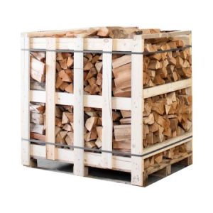 Demi-palette de bois de chauffage séché au four, sans écorce, 25 cm