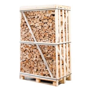 Palette entière de bois de hêtre fendu séché au four, sans écorce, 25 cm