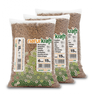 Palette de granulés de bois Naturkraft 66 sacs x 15 kg (990 kg)