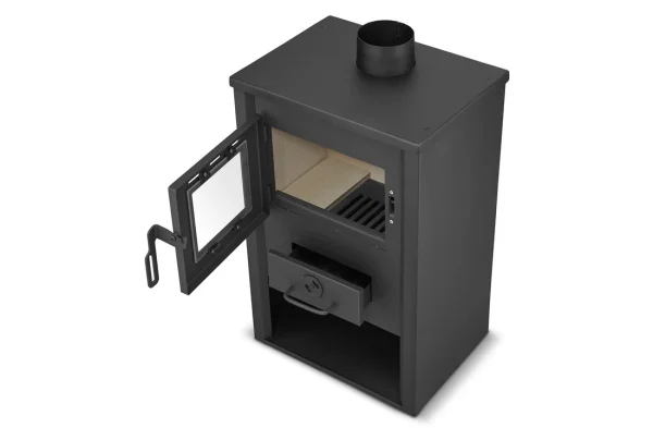 Poêle à bois intérieur pose libre 12 kW en acier – Image 4