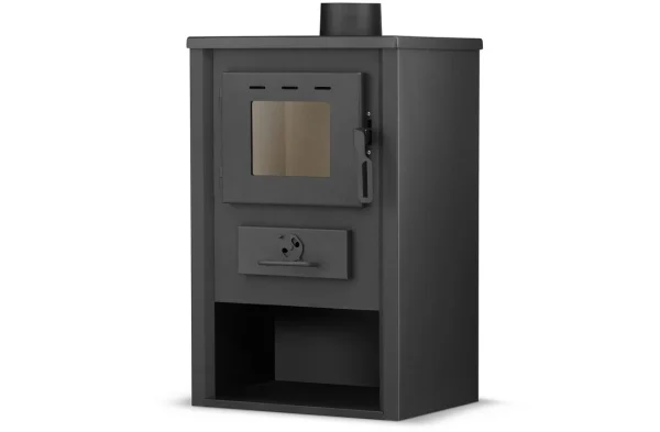 Poêle à bois intérieur pose libre 12 kW en acier
